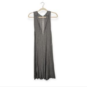Transit Par Such Grey Sleeveless V-Neck Lagenlook Dress Size L
